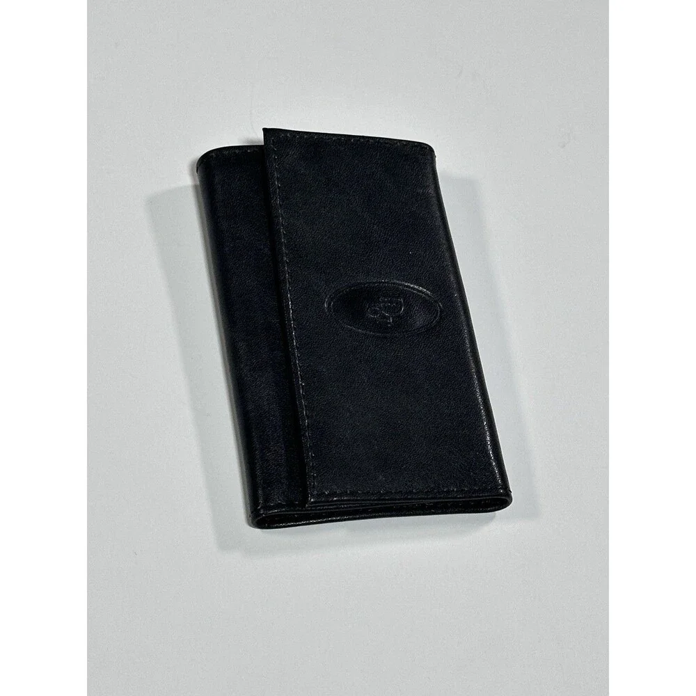 Vintage Christian Dior Genuine Key Case Leather Holder Black Color Designer 90s